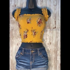 Floral off-the-shoulder top